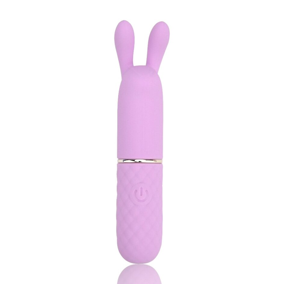 n12252 nauti petites 10 speed rabbit ears bullet vibrator mirrored