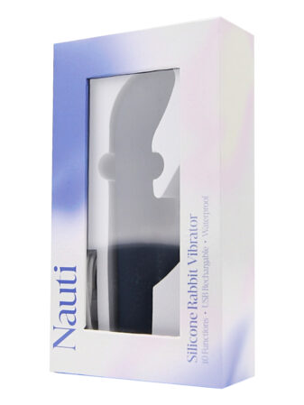 n12255 nauti silicone rabbit vibrator pkg 1