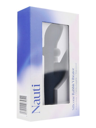 n12255 nauti silicone rabbit vibrator pkg 2