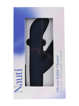 n12255 nauti silicone rabbit vibrator pkg
