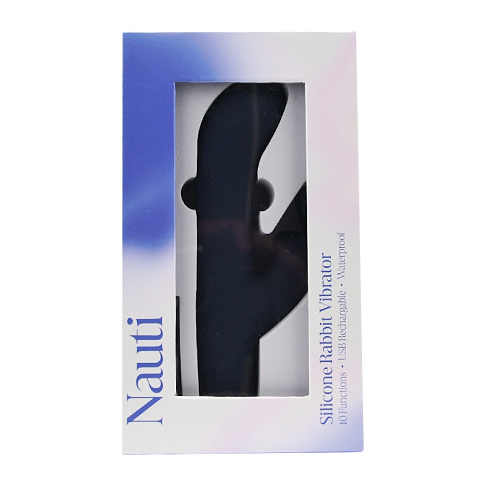 n12255 nauti silicone rabbit vibrator pkg