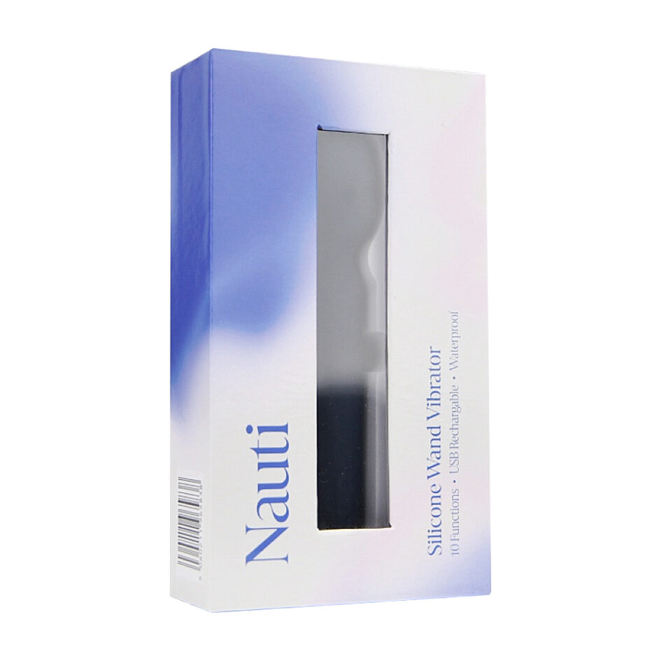 n12256 nauti silicone wand vibrator pkg 1