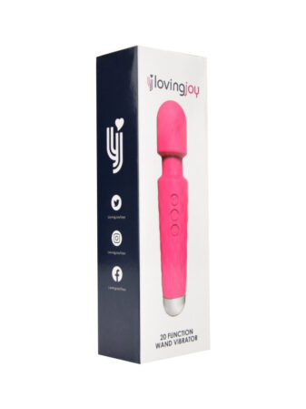 n12264 loving joy 20 function wand vibrator pink pkg 1