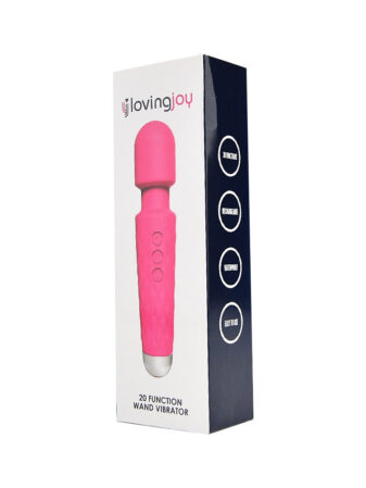 n12264 loving joy 20 function wand vibrator pink pkg 2