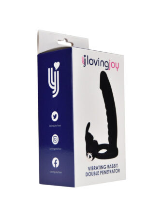 n12314 loving joy double fun vibrating rabbit double penetration strap on pkg 2