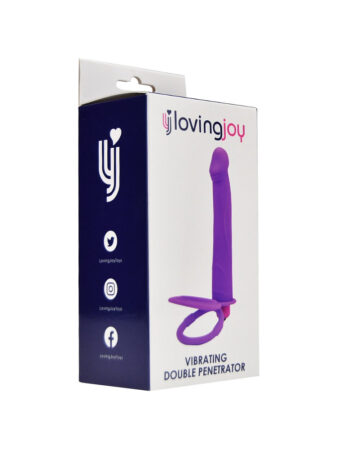 n12315 loving joy double penetration strap on vibrator pkg 1