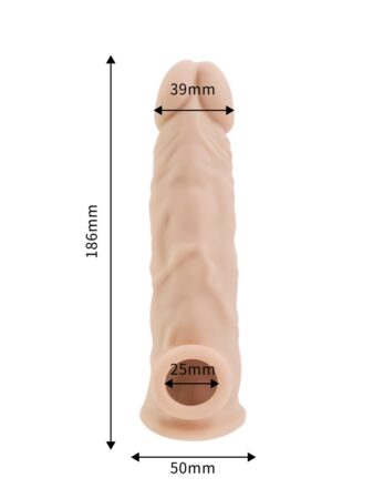 n12369 rev sleeves 8 5 inch realistic silicone penis extension sleeve 5
