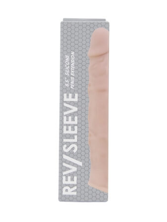 n12369 rev sleeves 8 5 inch realistic silicone penis extension sleeve pkg hr