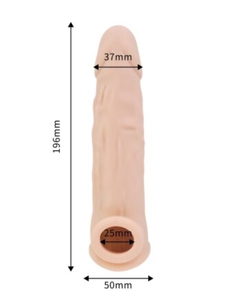 n12370 rev sleeves 8 inch realistic silicone penis extension sleeve 5