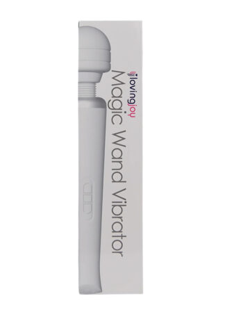 n12459 loving joy rechargeable magic wand vibrator white pkg