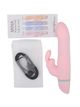 n12561 mina ripple vibrating rotating rabbit vibrator inside