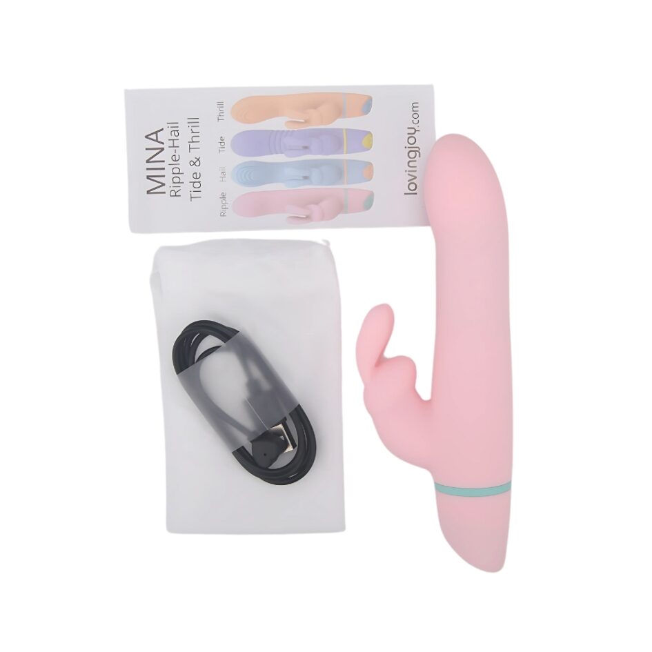 n12561 mina ripple vibrating rotating rabbit vibrator inside