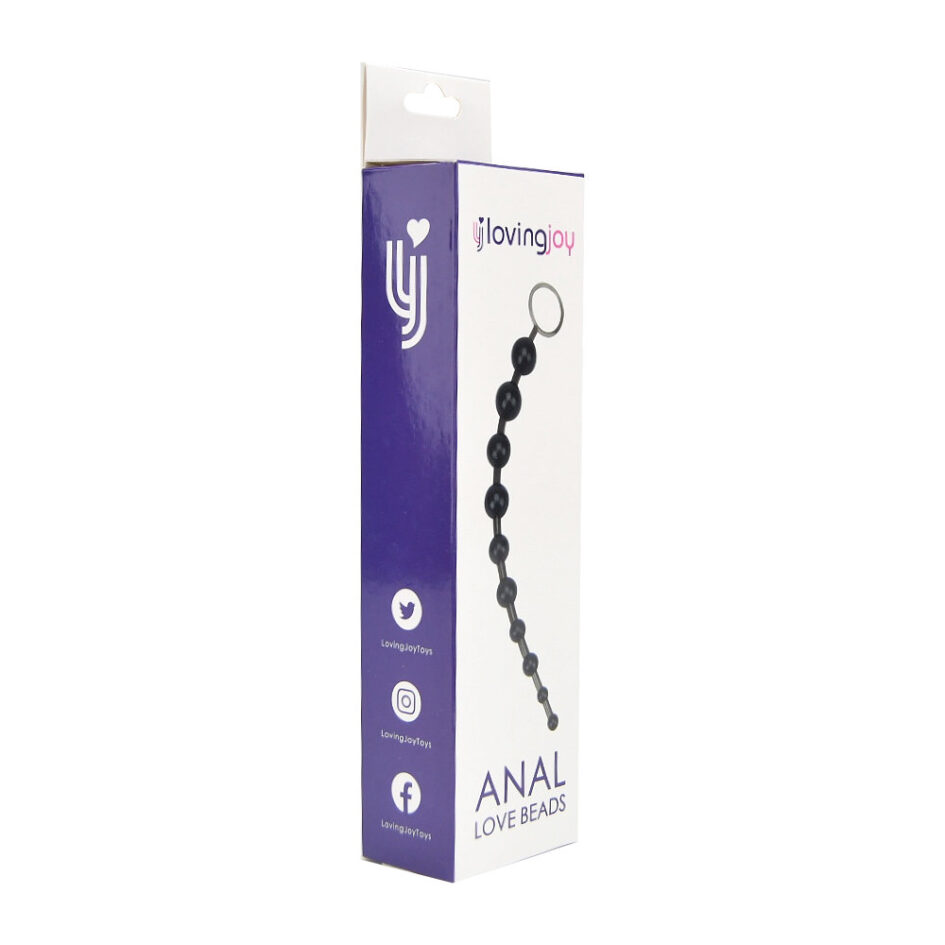 n8440 loving joy anal love beads black pkg 1