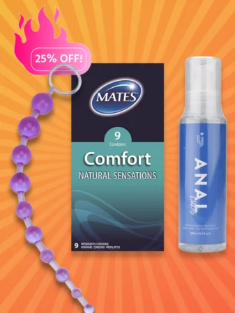 Bedroom Adventure Set – Anal Beads, Condoms & Lubricant Bundle