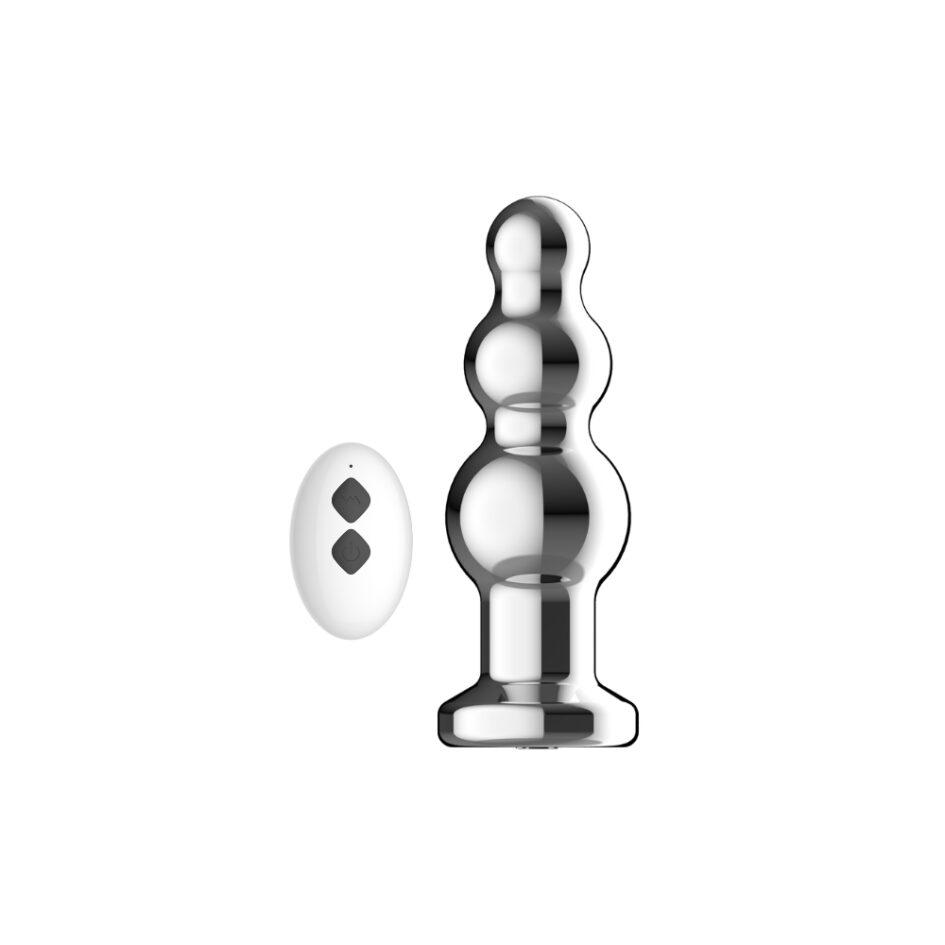 n12785 toosh remote controlled metal vibrating anal beads 1