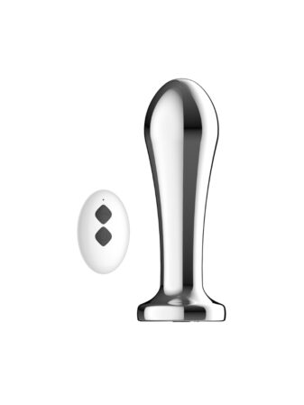 n12786 toosh remote controlled metal vibrating anal plug 1
