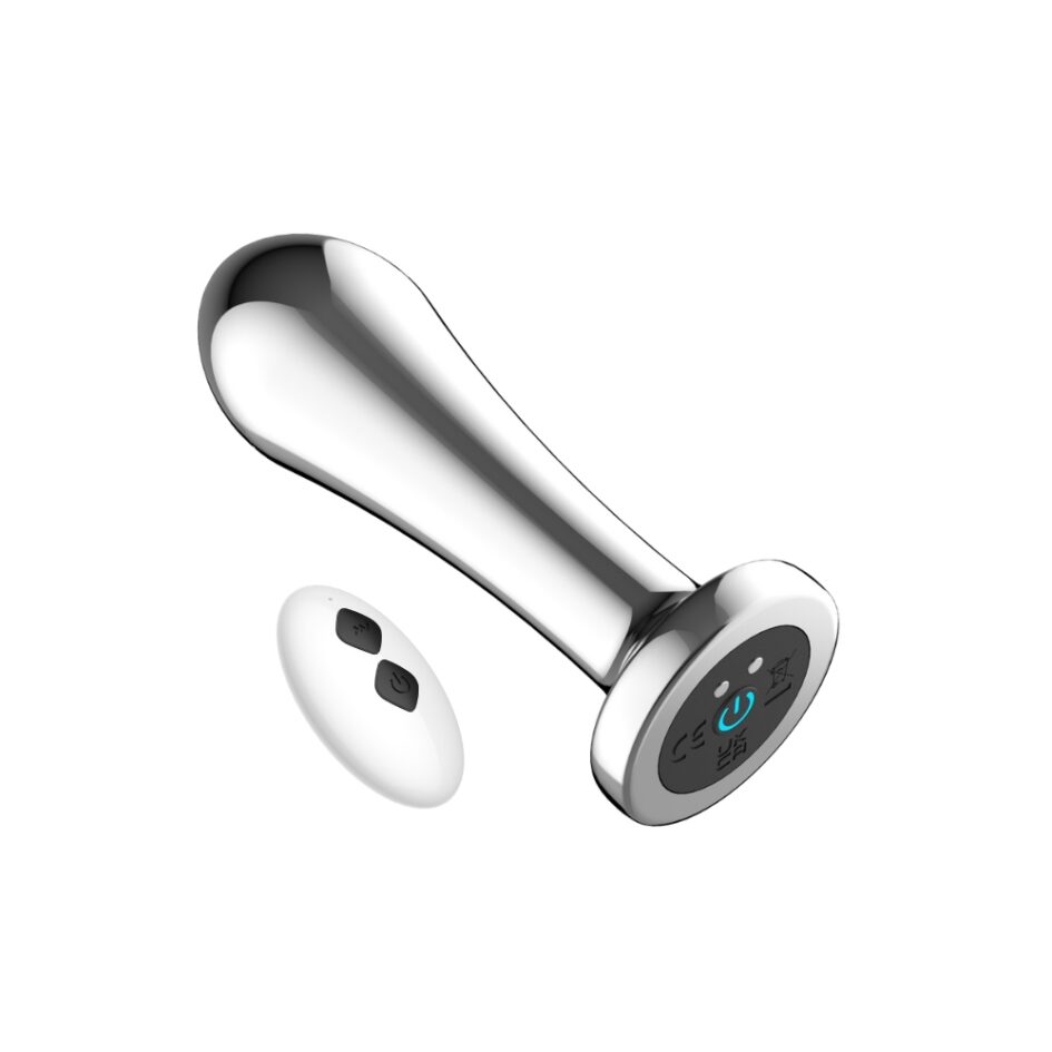n12786 toosh remote controlled metal vibrating anal plug 4