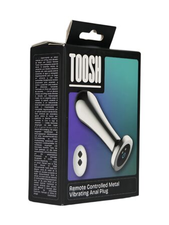 n12786 toosh remote controlled metal vibrating anal plug pkg 1