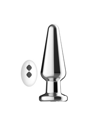 n12787 toosh remote controlled metal vibrating butt plug 1