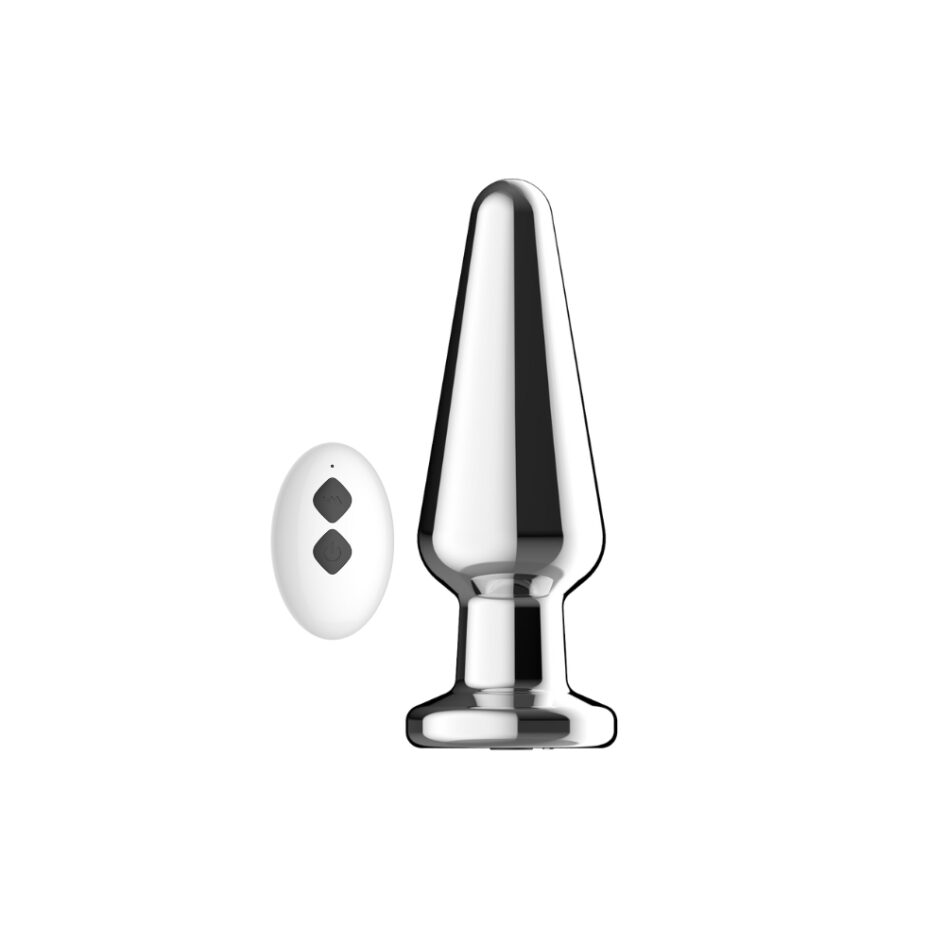 n12787 toosh remote controlled metal vibrating butt plug 1