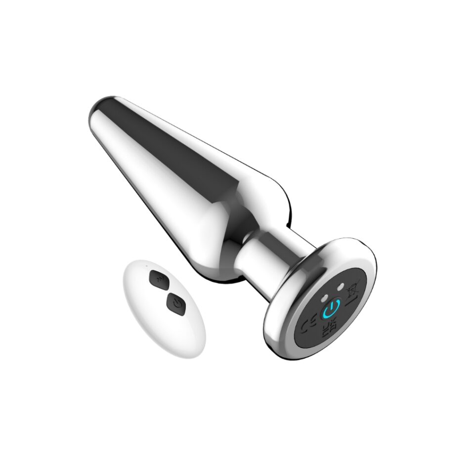 n12787 toosh remote controlled metal vibrating butt plug 4