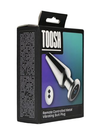 n12787 toosh remote controlled metal vibrating butt plug pkg 1